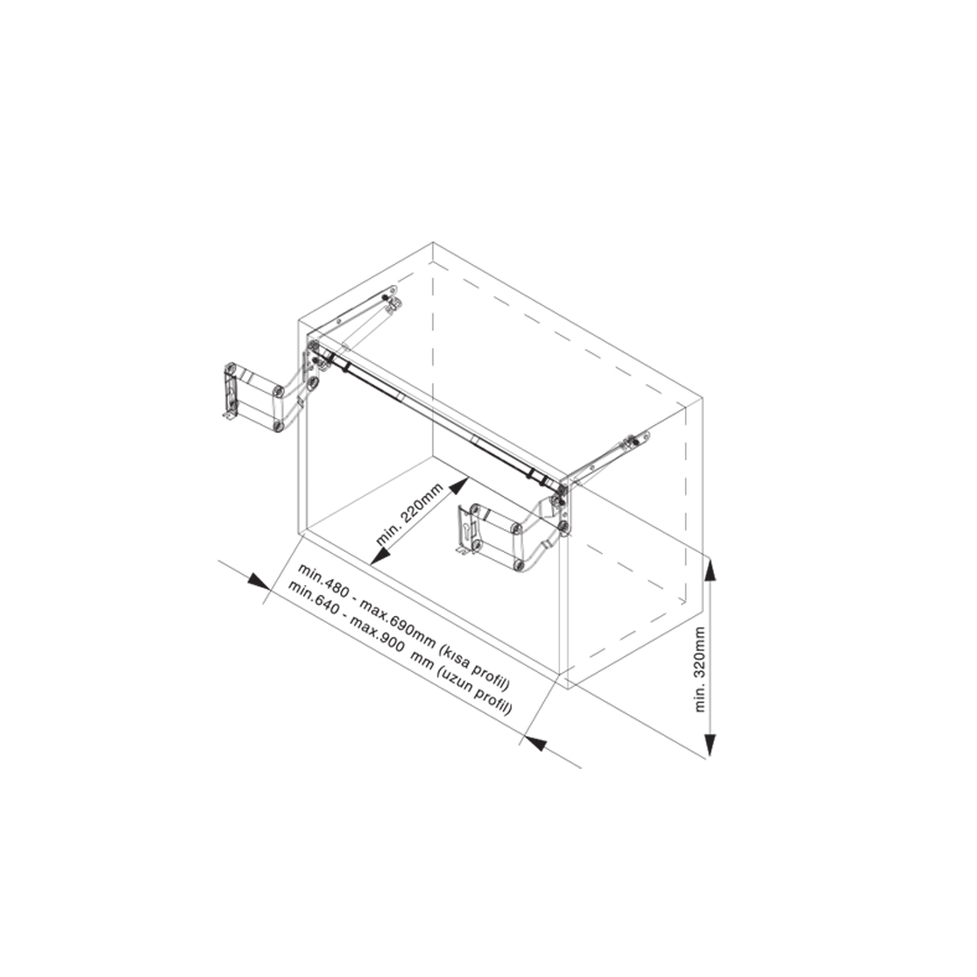 Dikey Kalkar Kapak Mekanizması 